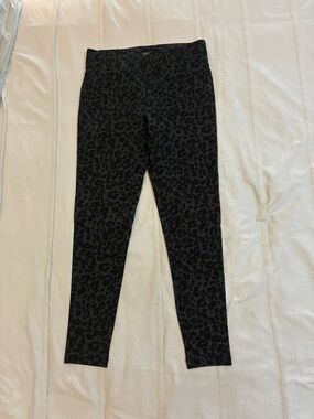 LOFT Black Leopard Ponte Pants